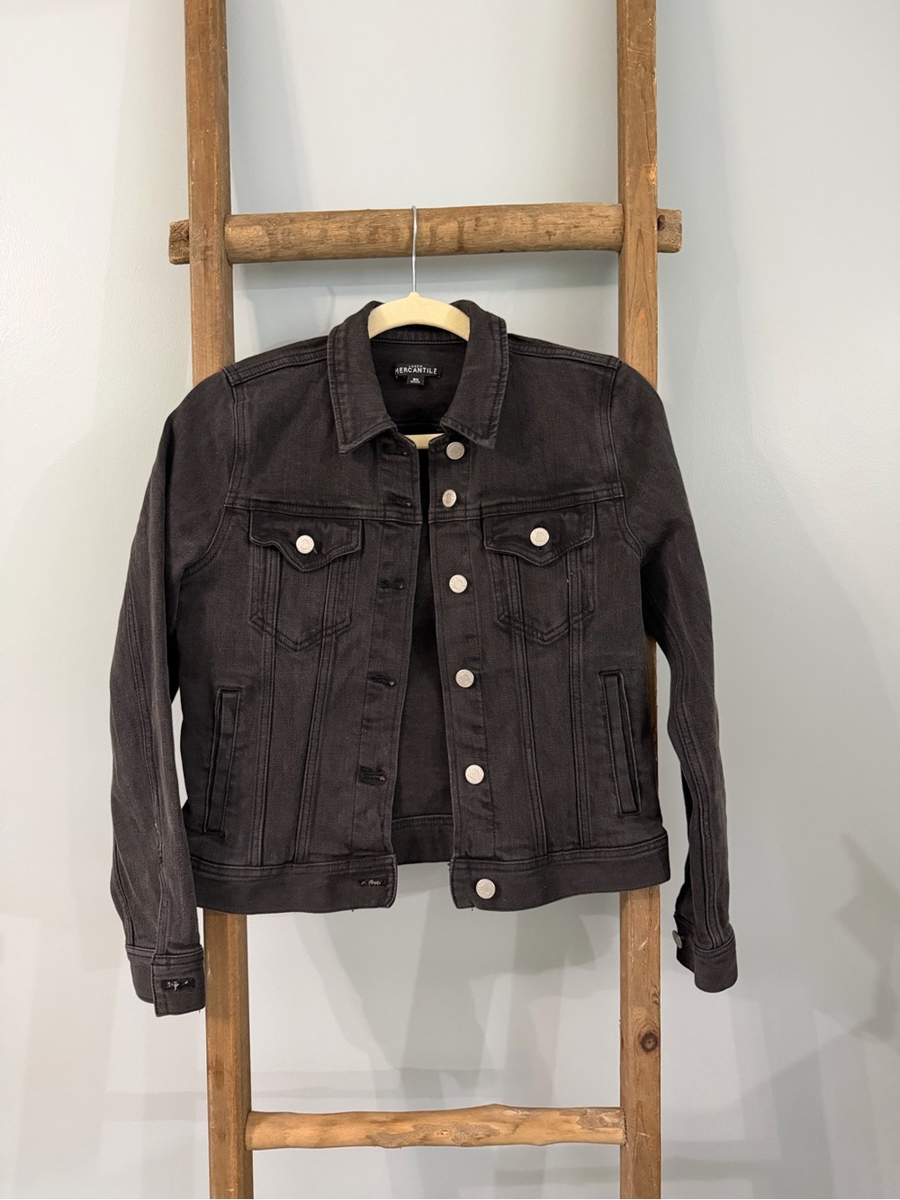 Abercrombie & Fitch Black Denim Jean Jacket